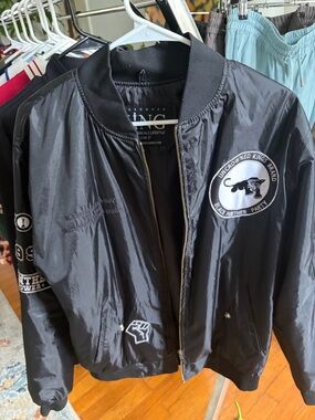 Black Bomber Jacket - Black Panther Patch